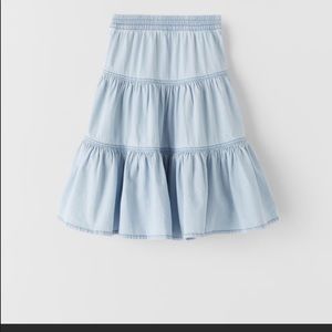 Zara girls denim skirt